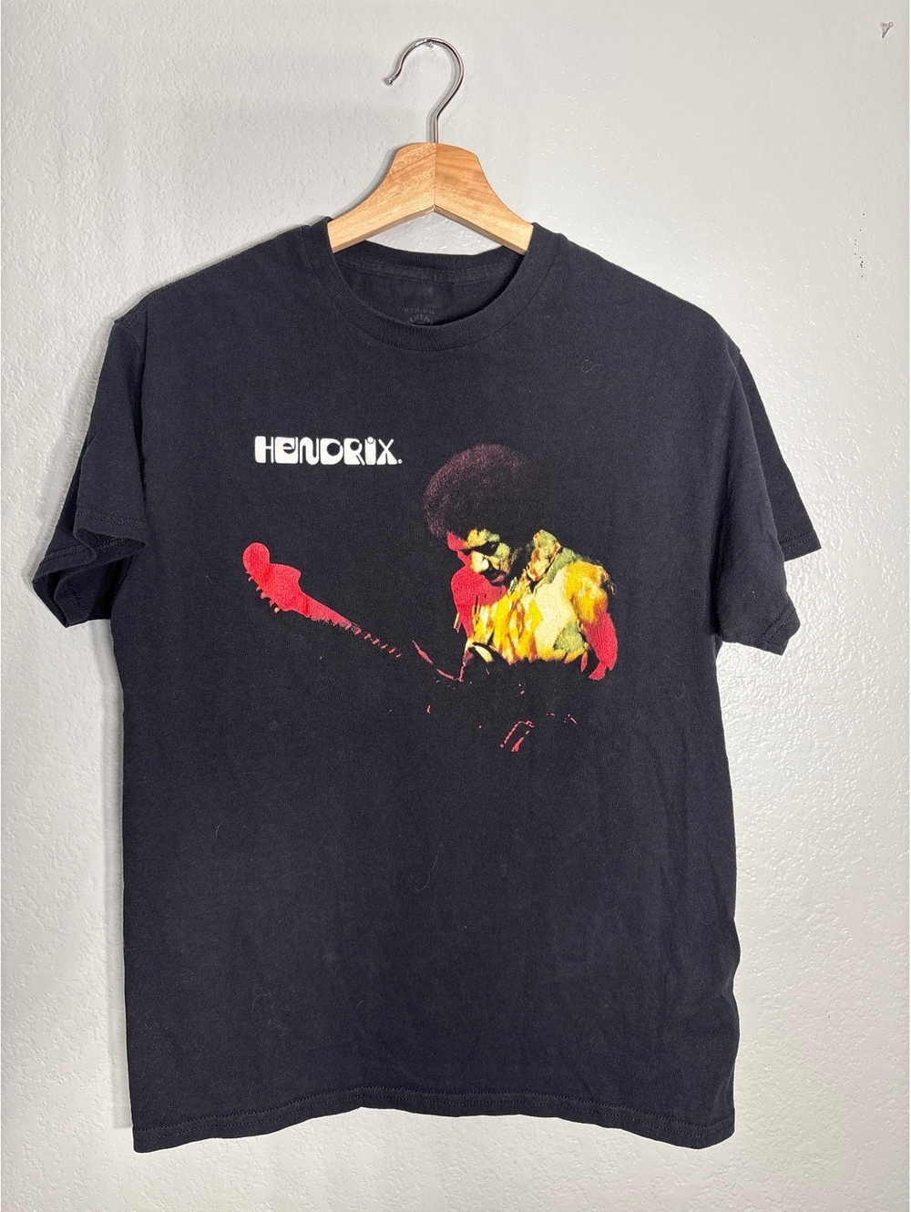 Jimi Hendrix concert band tshirt black medium cotton